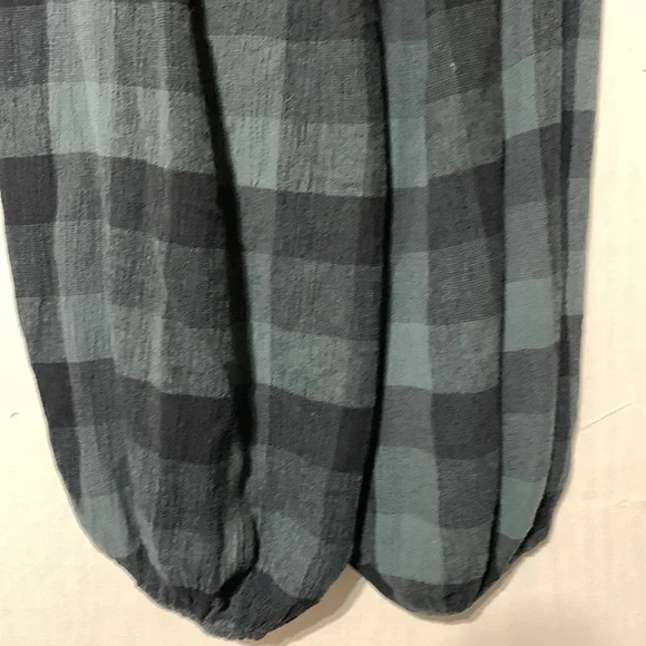 Free People Black Plaid Wide Leg Pants - Picture 3 of 6